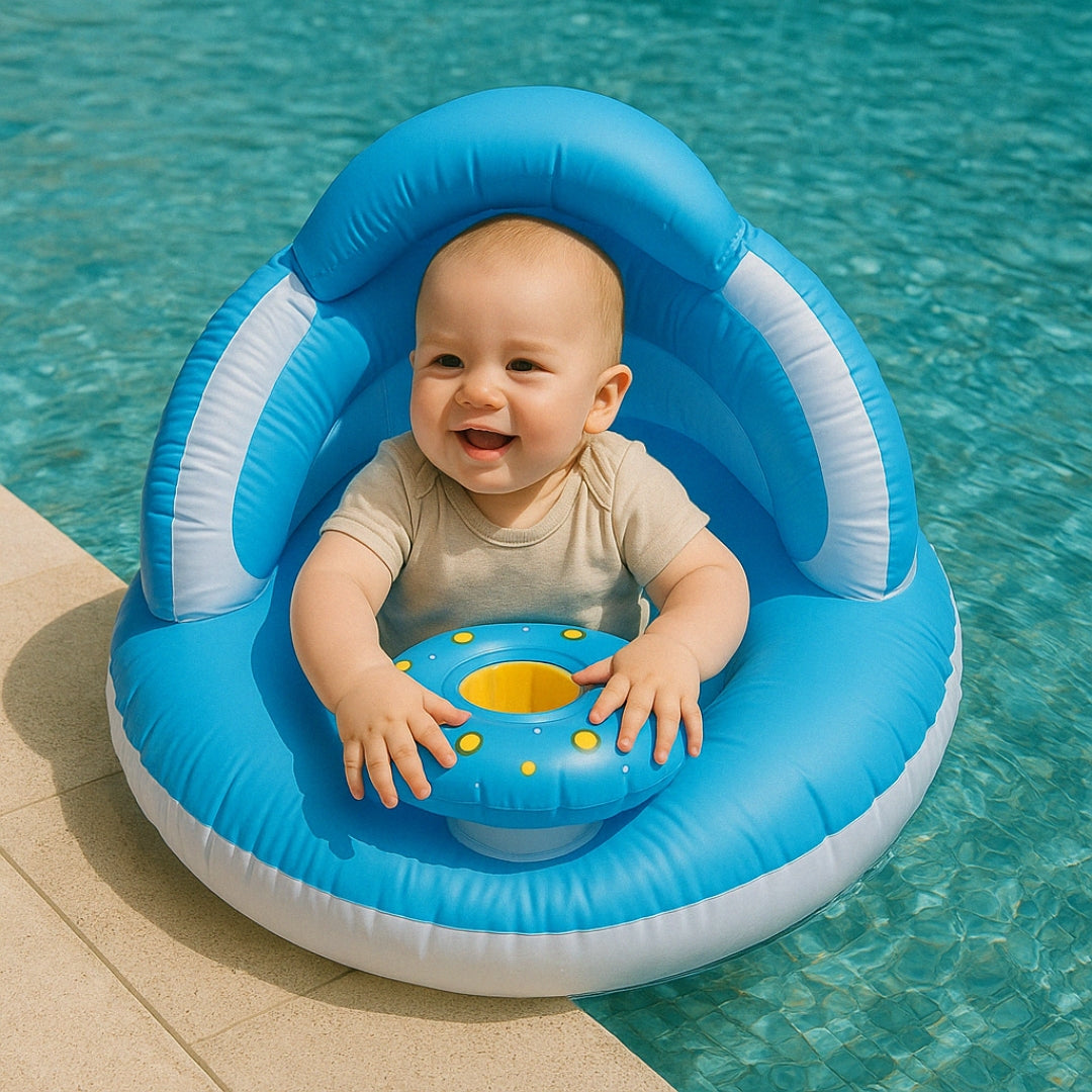 Fauteuil Bébé Gonflable avec Support Biberon – Pour Apprendre à S’asseoir en S’amusant